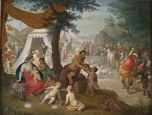 Moses Makes Water Gush from a Rock, 1750, Jacob Andries Beschey