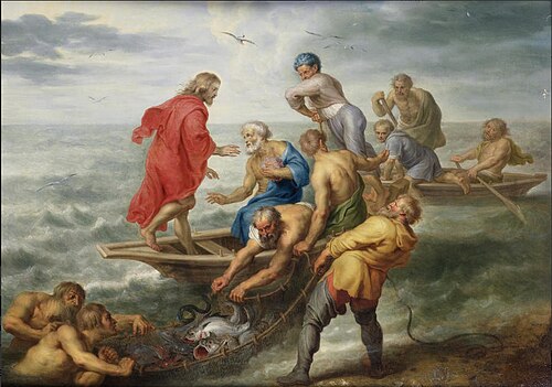 The Miraculous Draught of Fish, 1750, Jacob Andries Beschey