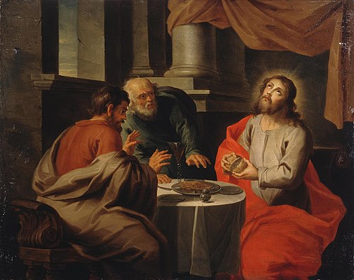 Christ and his Disciples in Emmaus, 1750, Jacob Andries Beschey