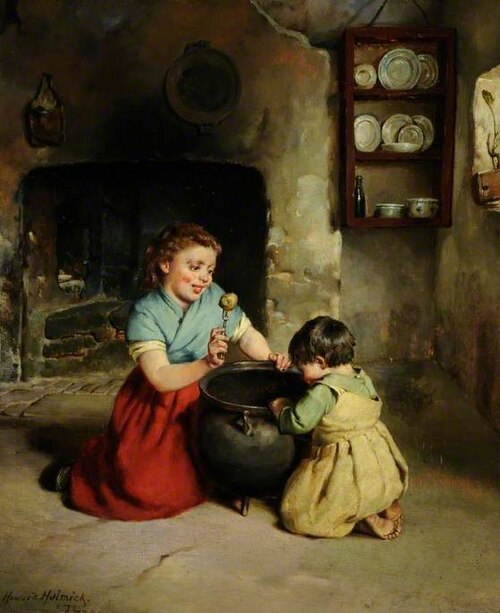A Frugal Meal, 1872, Howard Helmick