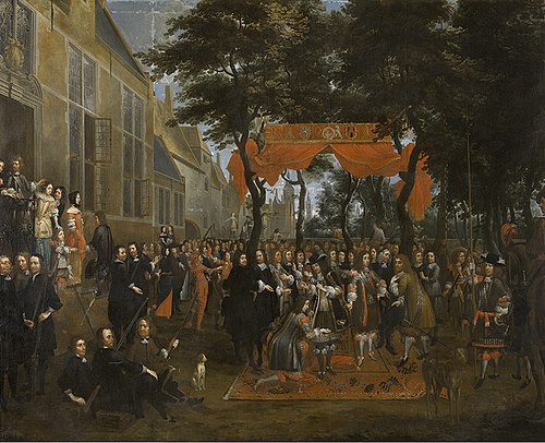 The Reception of Charles II and his Brothers, 1671, Jan Baptist van Meunincxhove