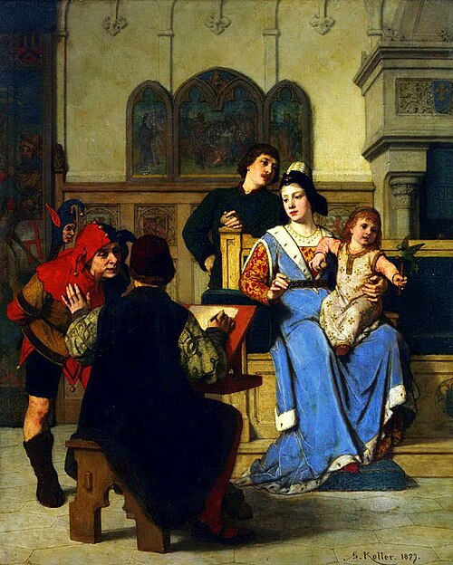 The Painter and the Jester, 1873, Wilhelm Koller