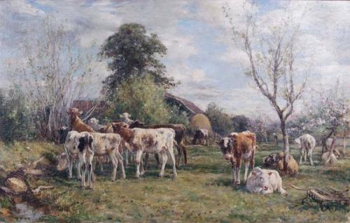 Weaned Calves, 1879, Mark Fisher