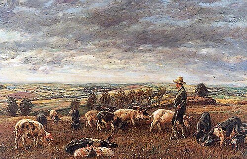 On the Sussex Downs, 1883, Mark Fisher