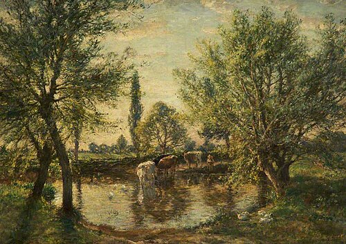 Pond and Willows (Widdington, Essex), 1898, Mark Fisher