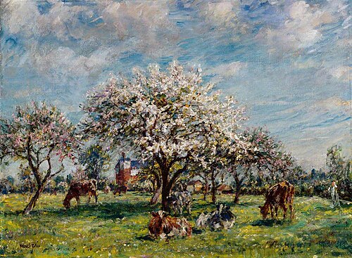 An Orchard in Spring, 1920, Mark Fisher