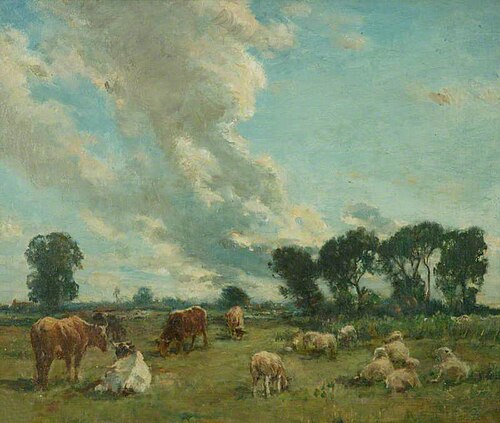 Cattle in a Meadow, , Mark Fisher