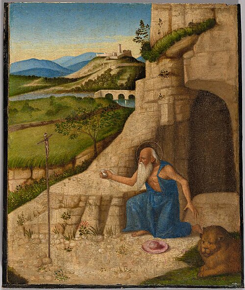 Saint Jerome in a Landscape, , Vincenzo Catena