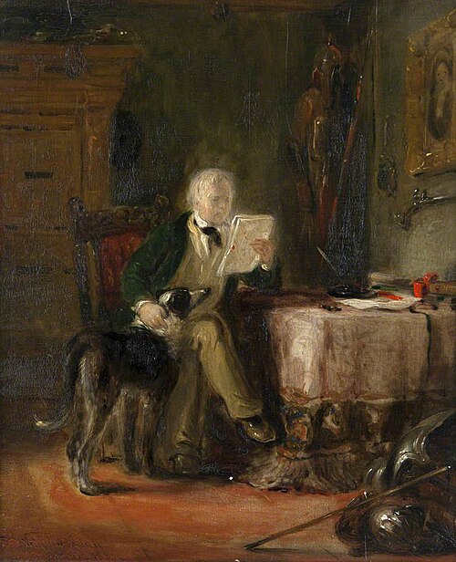Sir Walter Scott in His Study with His Dog 'Maida', 1831, William Allan