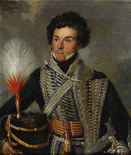 An Officer of the 18th Regiment of (Light) Dragoons (Hussars), c.1815, 1840, William Allan