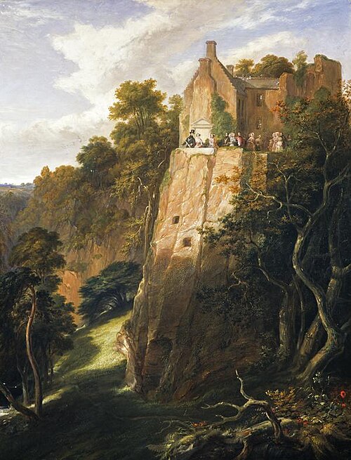 The visit of Queen Victoria and Prince Albert to Hawthornden, 14 September 1842, 1844, William Allan