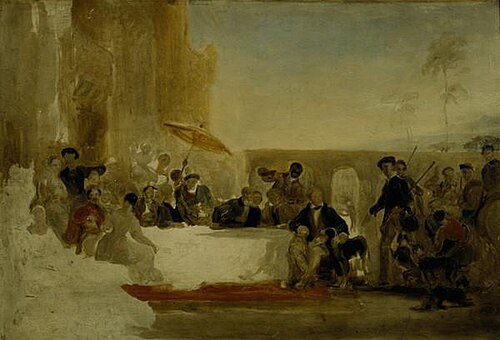 Sir Walter Scott, 1771 - 1832. Novelist and poet (Gala Day at Abbotsford), 1827, William Allan