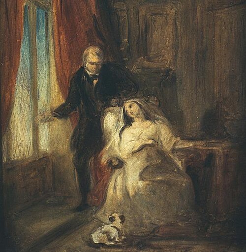 Sir Walter Scott with one of his daughters, 1826, William Allan