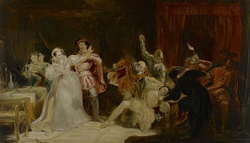 A Study for 'The Murder of David Rizzio' (NG 1677), 1833, William Allan