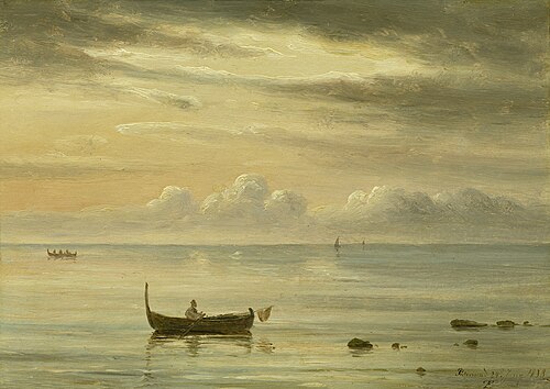 Havet ved Palermo, 1833, Thomas Fearnley