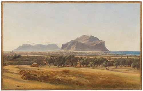 Palermo and Monte Pellegrino, 1833, Thomas Fearnley