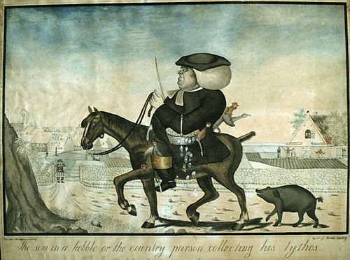 Skatteinnkrever (karikatur), 1819, Thomas Fearnley
