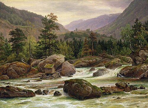 Norwegian Waterfall, 1840, Thomas Fearnley
