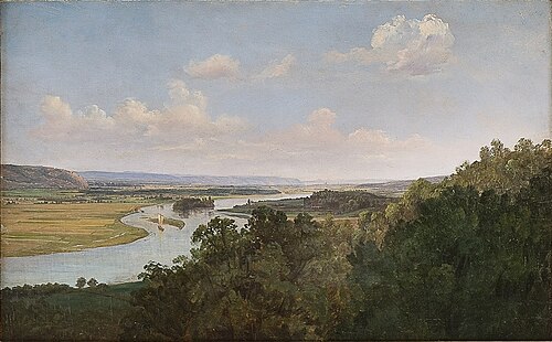 View over the River Elbe, , Thomas Fearnley