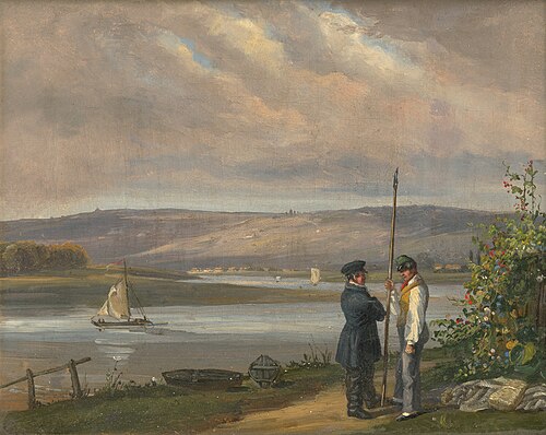 The Elbe near Dresden, 1840, Thomas Fearnley