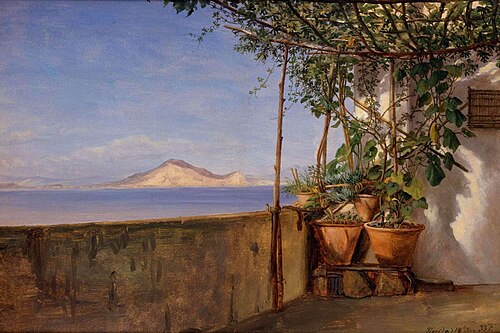 Terrace in Procida, 1833, Thomas Fearnley
