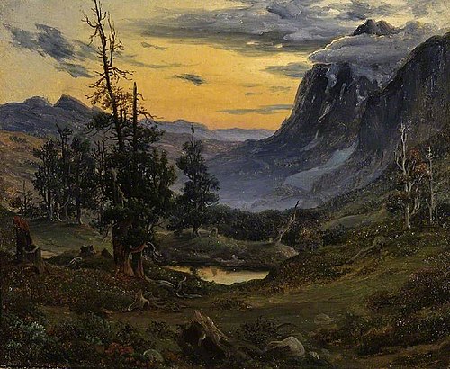 Sunrise in the Wengernalp, 1835, Thomas Fearnley