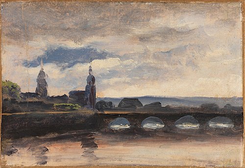 The Augustusbrücke in Dresden, 1829, Thomas Fearnley
