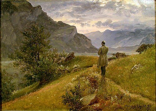View from Meiringen in Switzerland, 1835, Thomas Fearnley