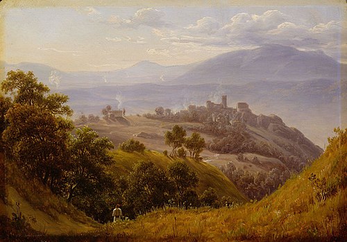 View of Olevano, 1834, Thomas Fearnley