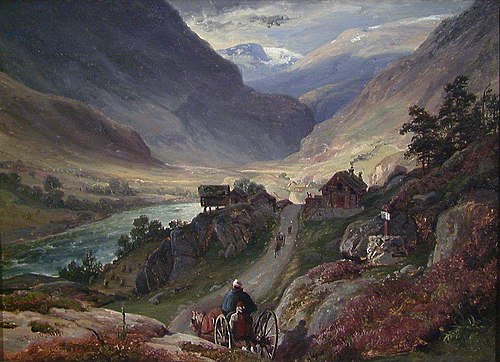 Steep Roads in Lærdal, 1839, Thomas Fearnley