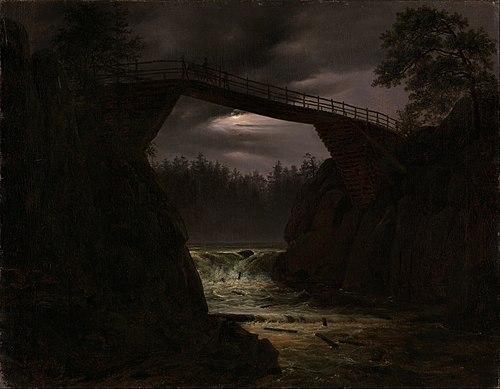 The Bridge of Hauge outside Arendal, 1829, Thomas Fearnley