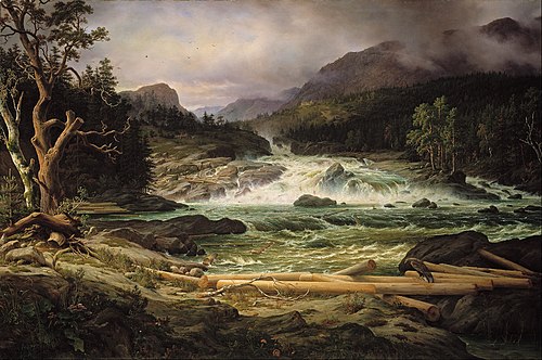 Les chutes de Labro près de Kongsberg, 1837, Thomas Fearnley