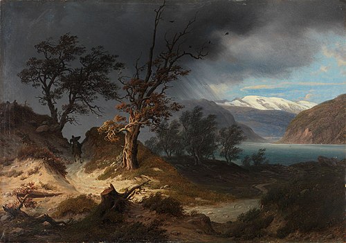 Stormy Landscape with a Rider, 1835, Thomas Fearnley