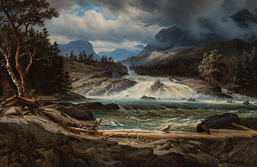 The Labro Falls, 1837, Thomas Fearnley