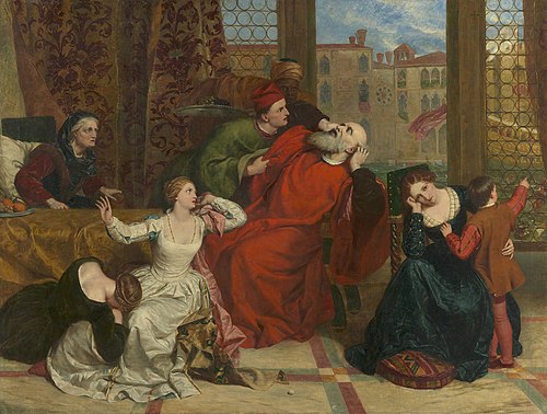 The Death of Francesco Foscari, Doge of Venice, 1854, Frederick Richard Pickersgill