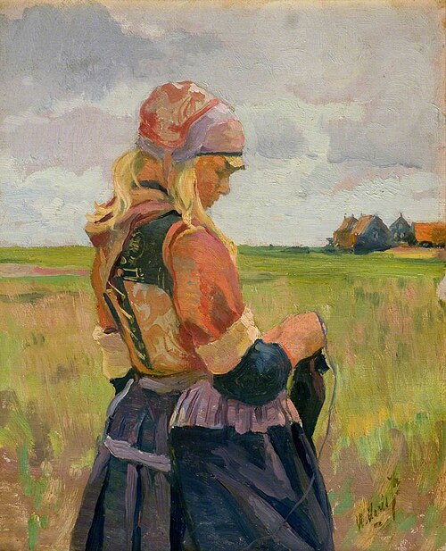 Young Girl in a Landscape, 1893, Willem Maris