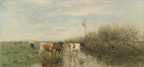 Cows in a soggy meadow, 1860, Willem Maris
