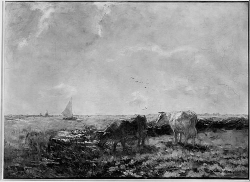 River Landscape with Cattle, , Willem Maris