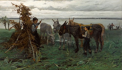 Jeunes bergers avec des ânes, 1865, Willem Maris