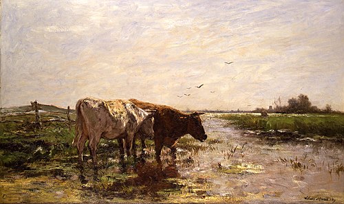 Koeien aan een plas, 1891, Willem Maris