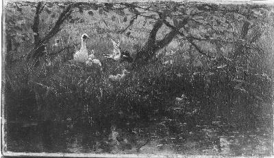 Ducks bear the water, 1884, Willem Maris