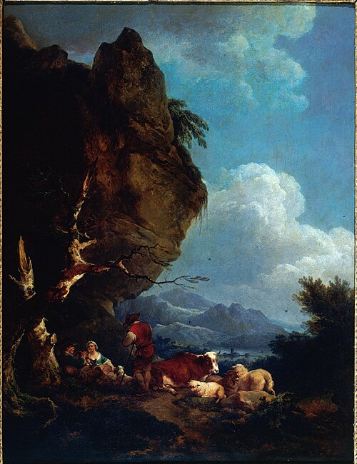 Paysage animé de bergers, 1780, Philippe-Jacques de Loutherbou