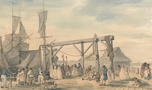 The Arrival of a Hoy at Margate, , Philippe-Jacques de Loutherbou