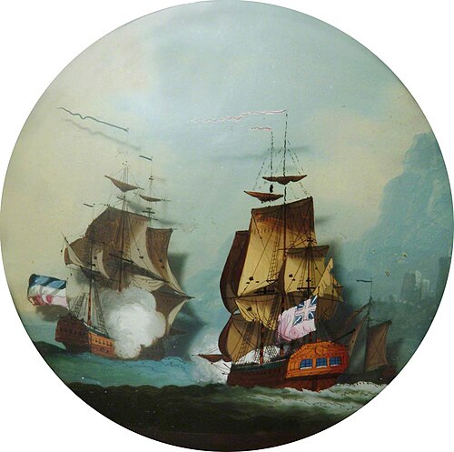 Sea Battle, 1790, Philippe-Jacques de Loutherbou