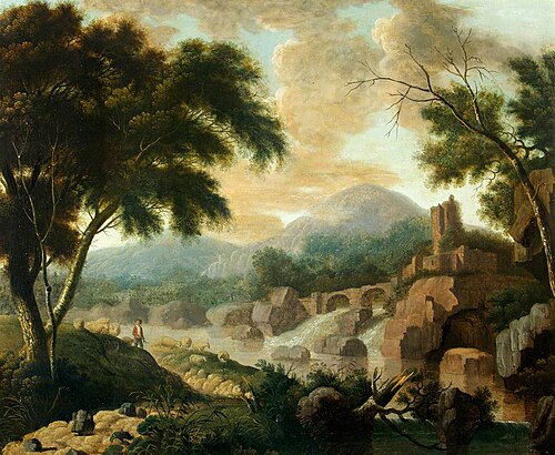 Landscape with Raging River, , Philippe-Jacques de Loutherbou