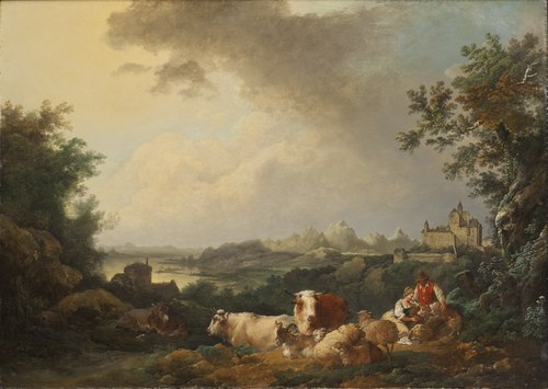 Landscape with Resting Cattle, 1767, Philippe-Jacques de Loutherbou