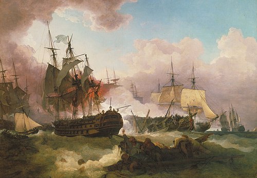 The Battle of Camperdown, 1799, Philippe-Jacques de Loutherbou