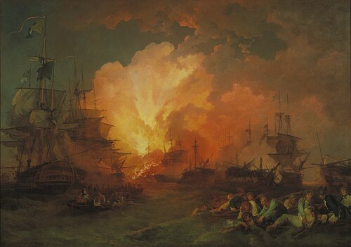 The Battle of the Nile, 1800, Philippe-Jacques de Loutherbou