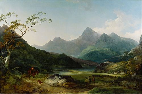 Snowdon from Capel Curig, 1787, Philippe-Jacques de Loutherbou