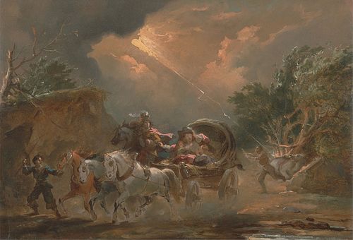 Coach in a Thunderstorm, 1795, Philippe-Jacques de Loutherbou